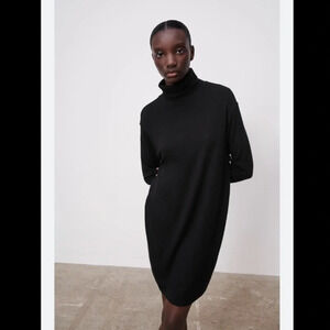 Zara Soft Turtleneck Relaxed Sweater  Dress